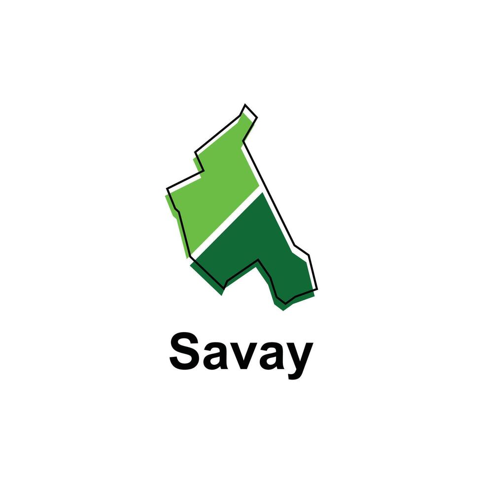 Map of Savay illustration design template, Map have all province and mark the capital city of Kyrgyzstan, suitable for your company vector