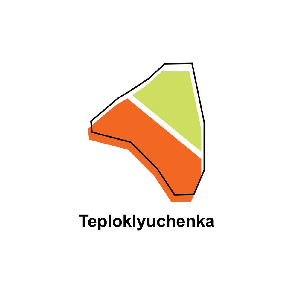 Map of Teploklyuchenka illustration design template, Map have all province and mark the capital city of Kyrgyzstan, suitable for your company vector