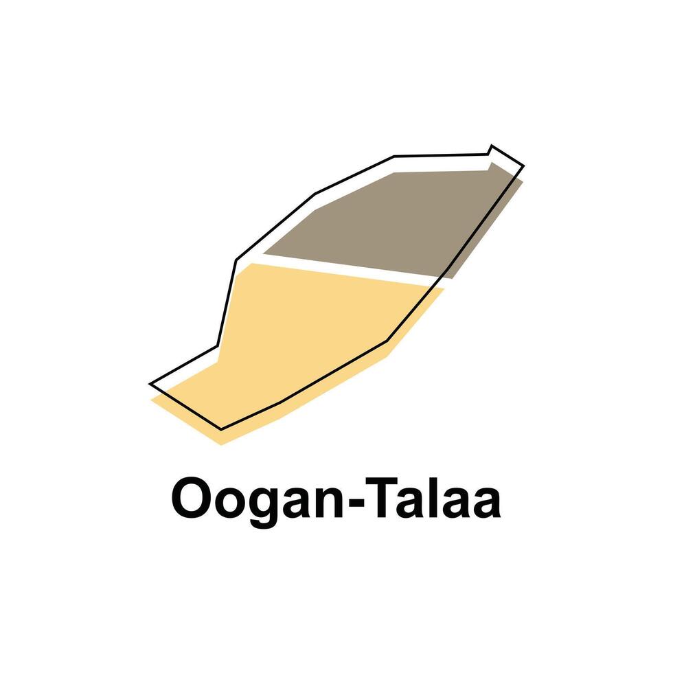 Map of Oogan Talaa illustration design template, Map have all province and mark the capital city of Kyrgyzstan, suitable for your company vector