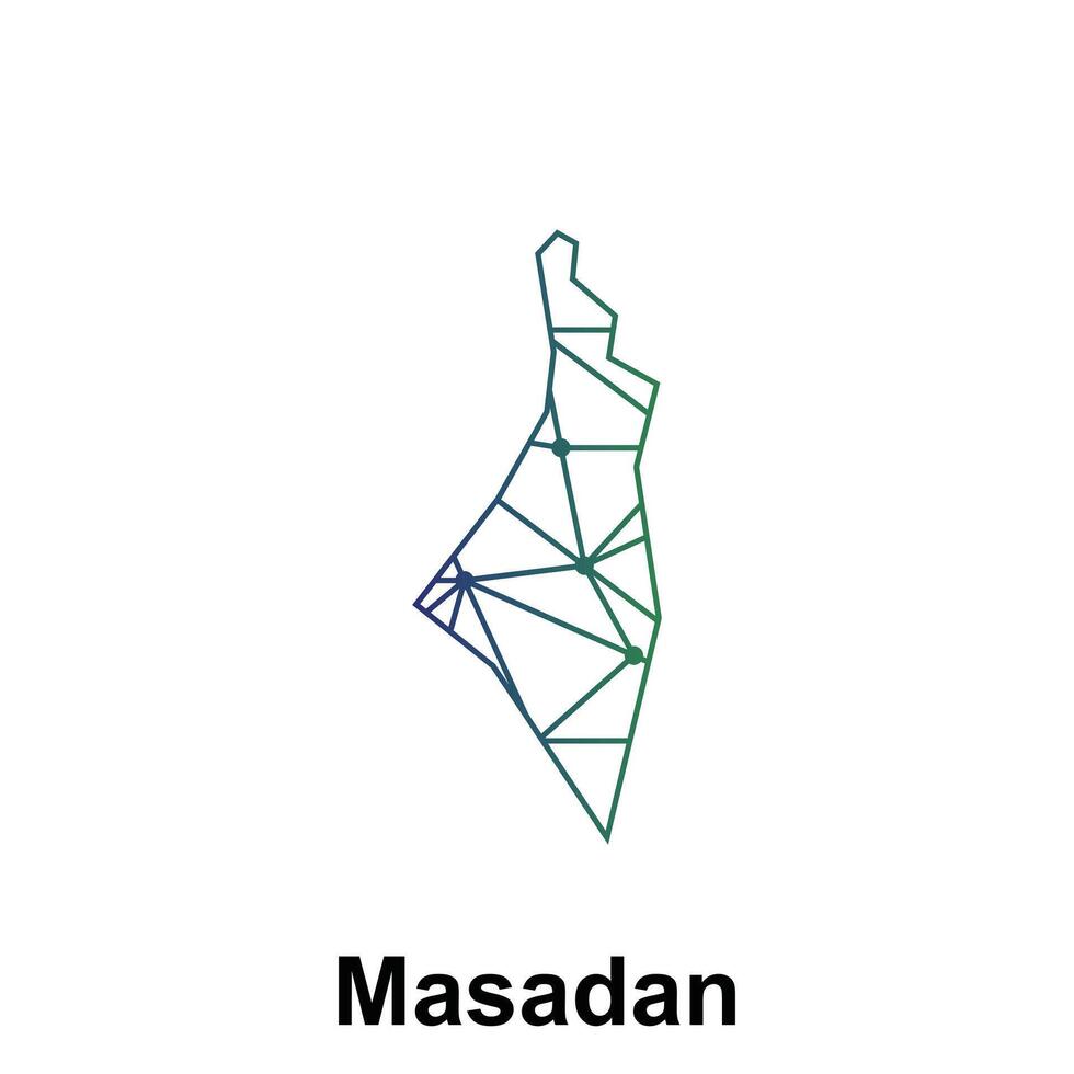 Map of Masadan illustration design template, Map have all province and mark the capital city of Kyrgyzstan, suitable for your company vector