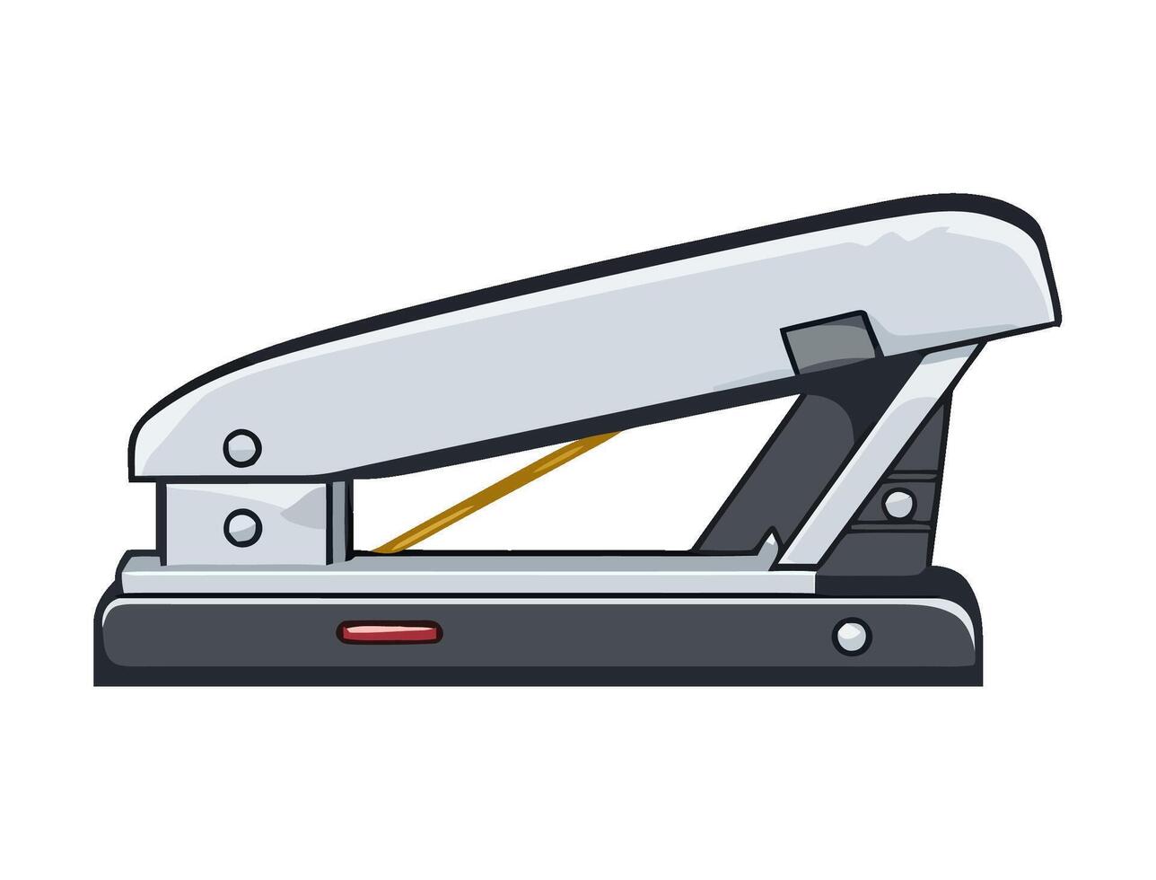 Metallic stapler icon, isolated on white background design vector