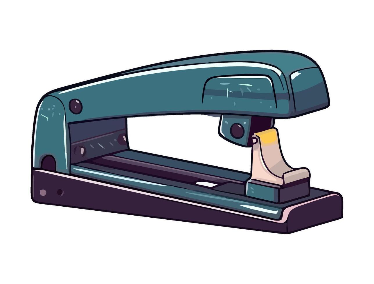 stapler metal puncher creates holes in paper icon isolated vector