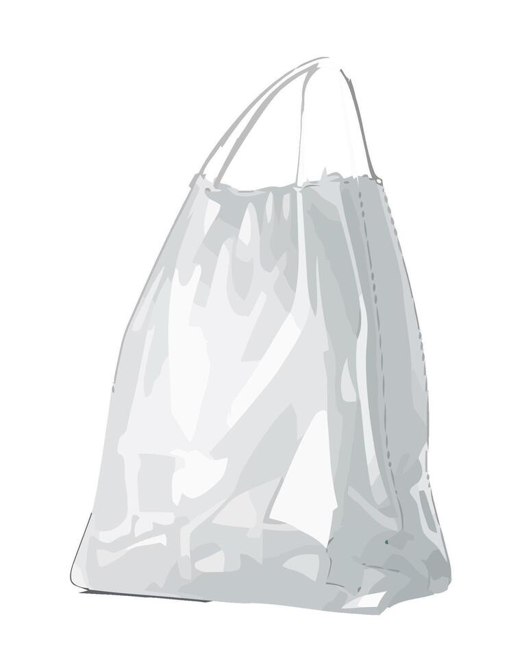 plastic bag white backdrop icon isolated vector