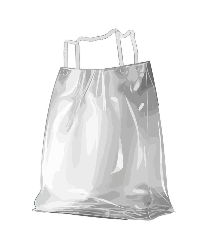 Shopping bag design with handle and packaging icon isolated vector