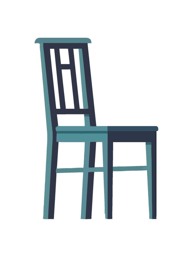 Comfortable wooden chair icon isolated vector