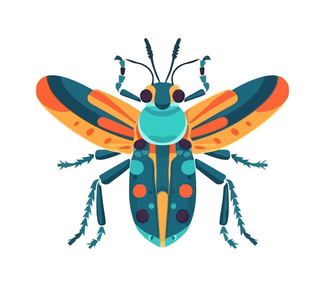Goliath beetle colored icon isolated vector