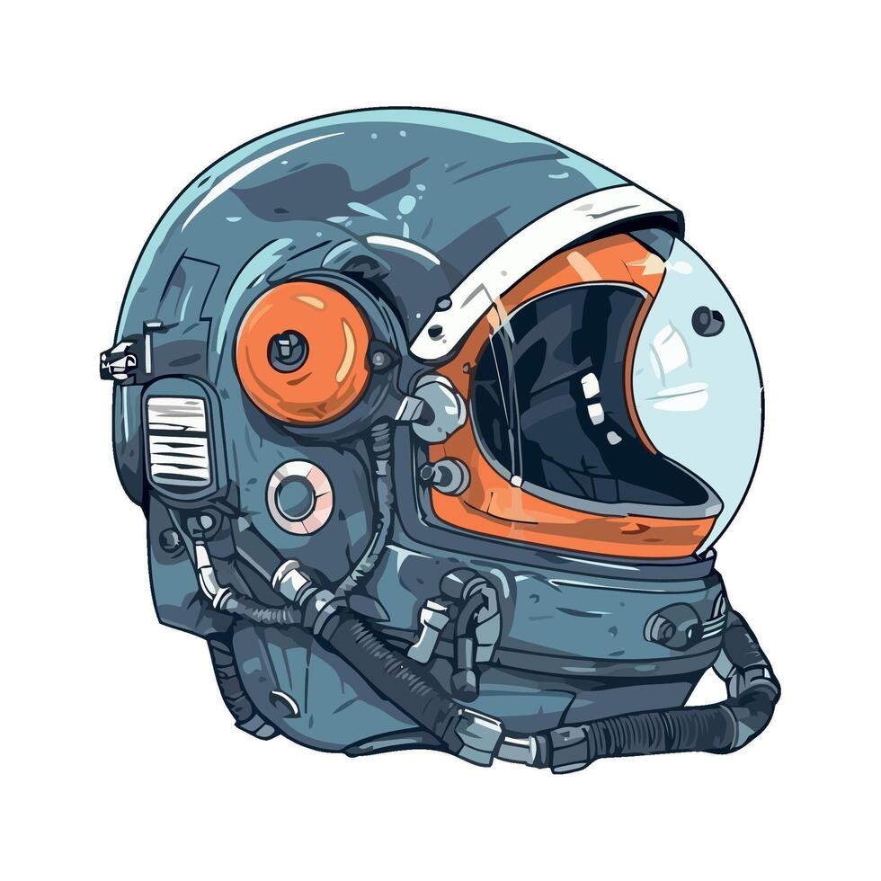 Futuristic helmet modern for astronaut icon isolated vector