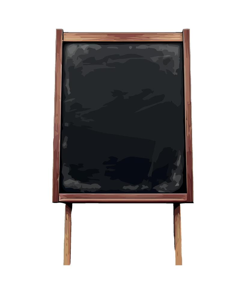 Old fashioned blackboard for teaching icon isolated vector