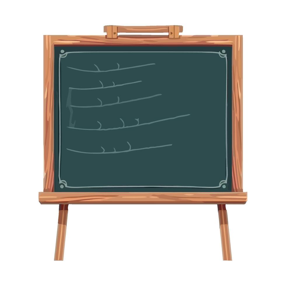 Teaching on blackboard with wooden frame icon isolated vector
