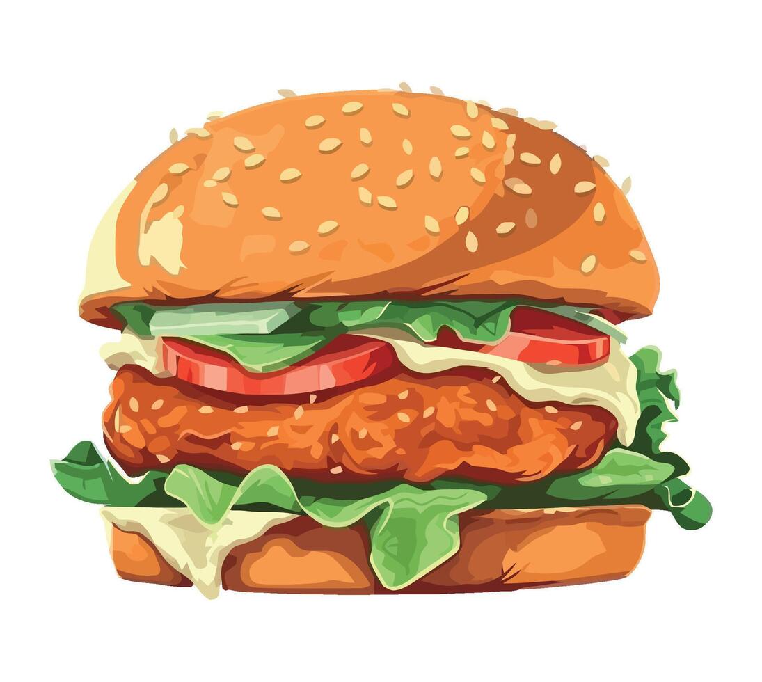 Grilled cheeseburger meal icon isolated vector