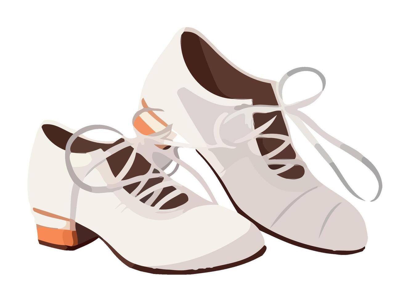 leather dance shoes icon isolated vector