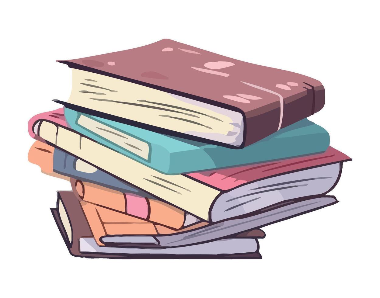 stack of literature books wisdom icon isolated vector