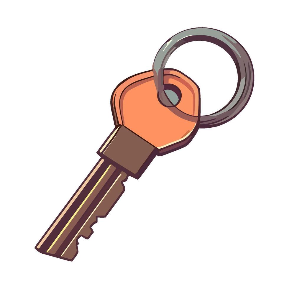 Secure access with metallic key icon isolated vector