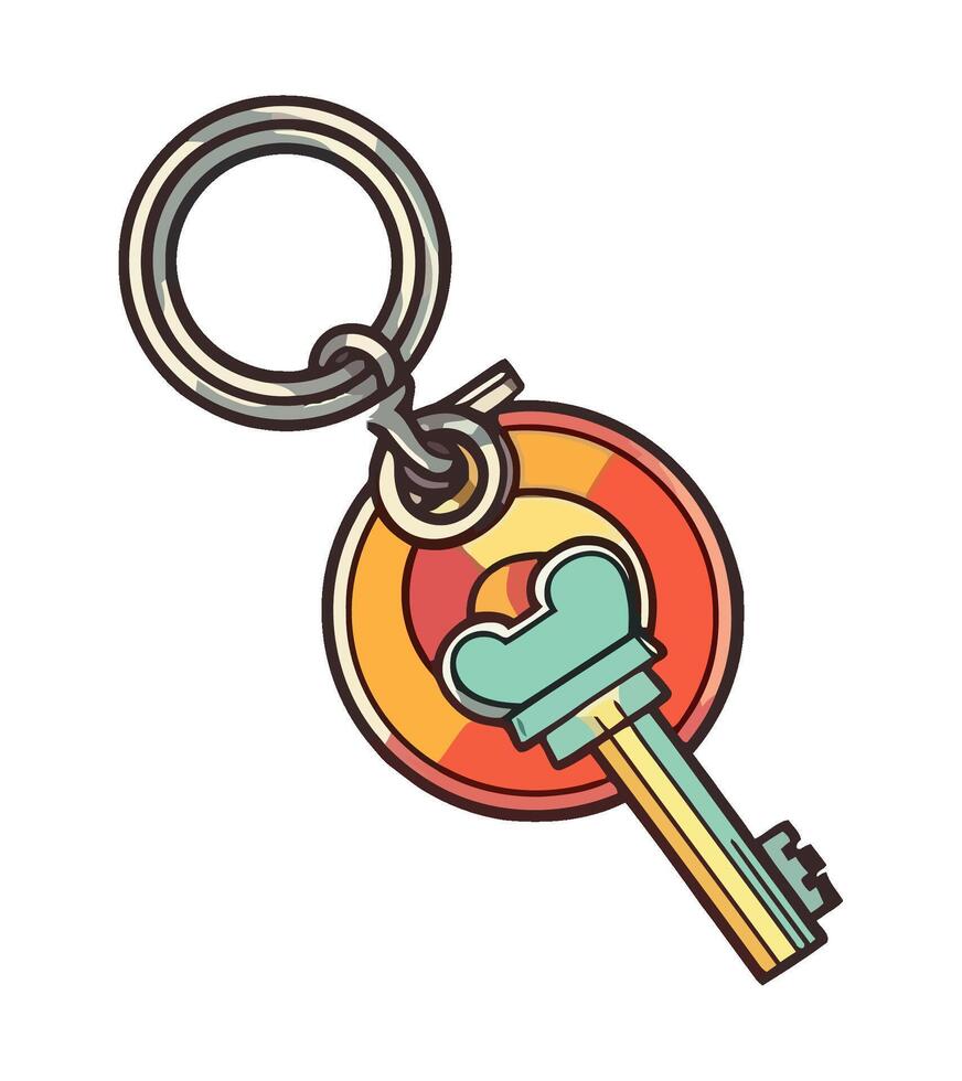 Metal key symbolizes strength and security icon isolated vector