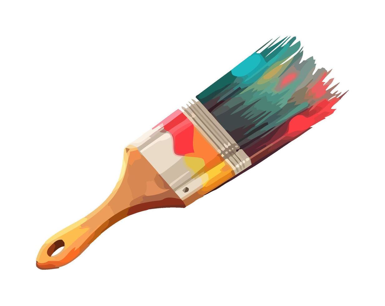 Artists paintbrush illustration design icon isolated vector