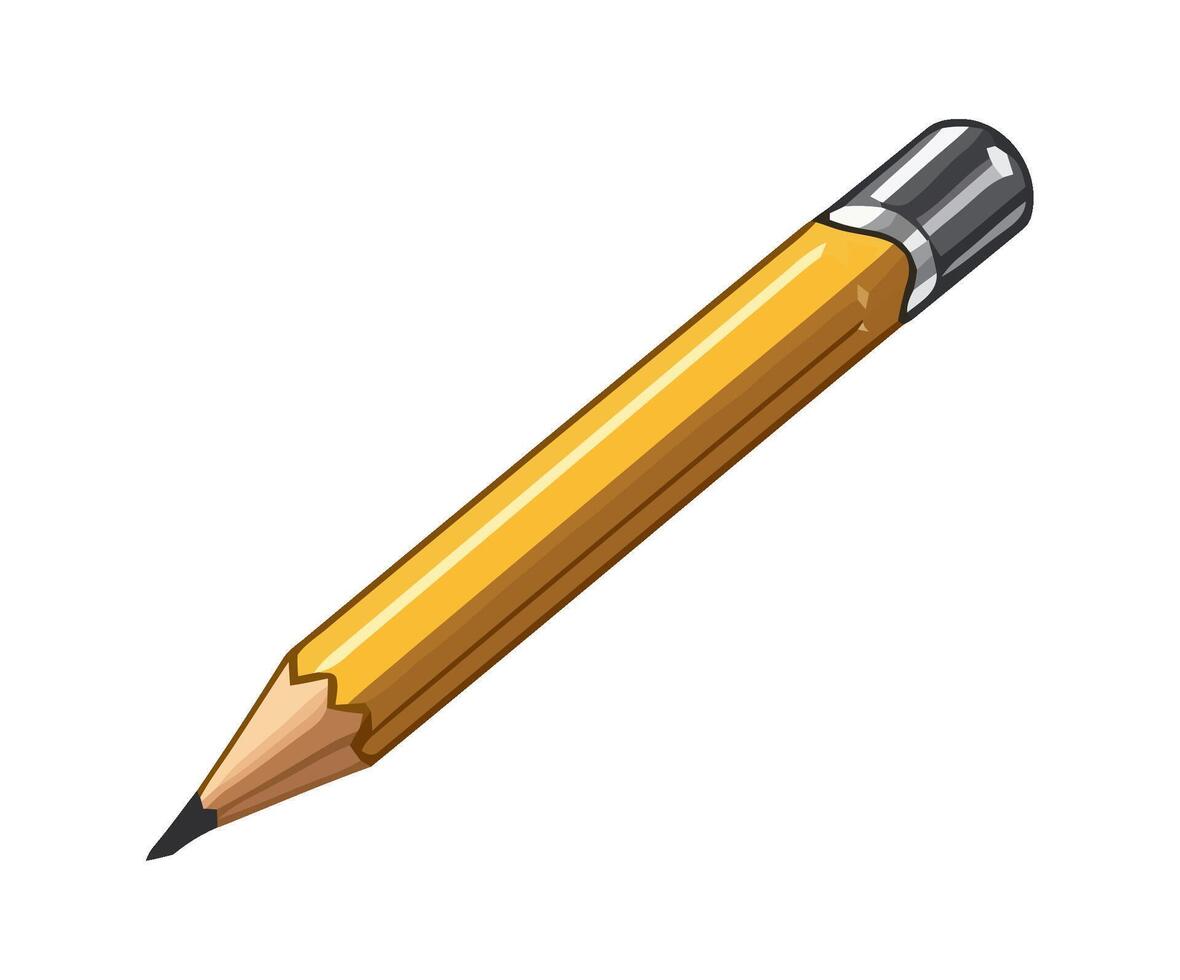 pencil isolated on white background icon isolated vector
