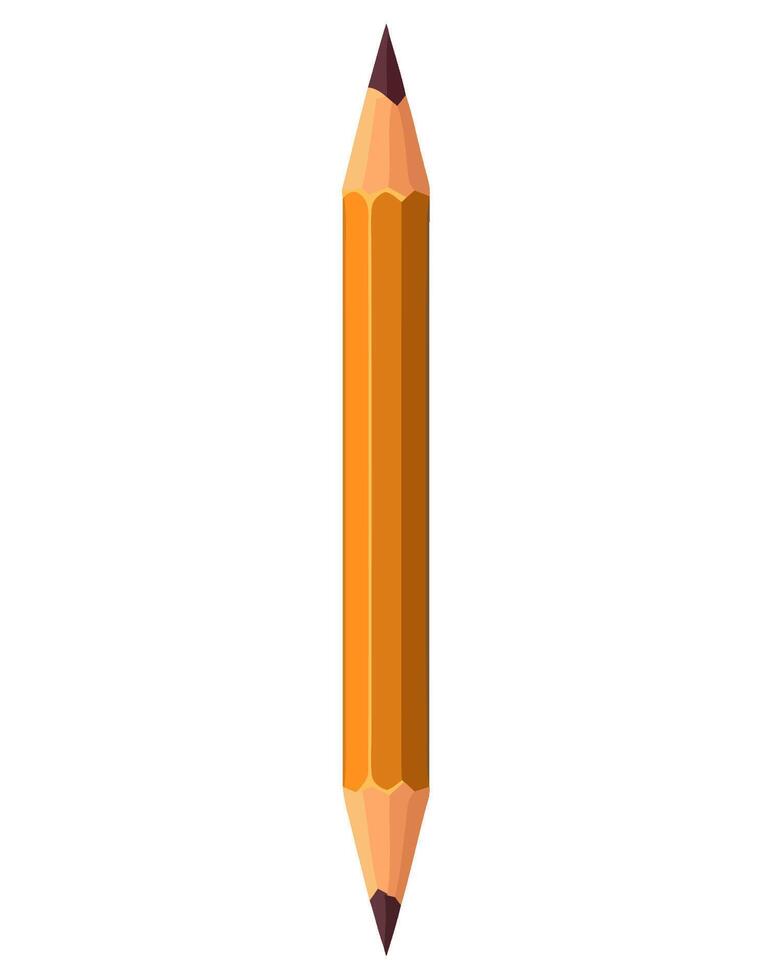 Yellow pencil, sharp tip icon isolated vector
