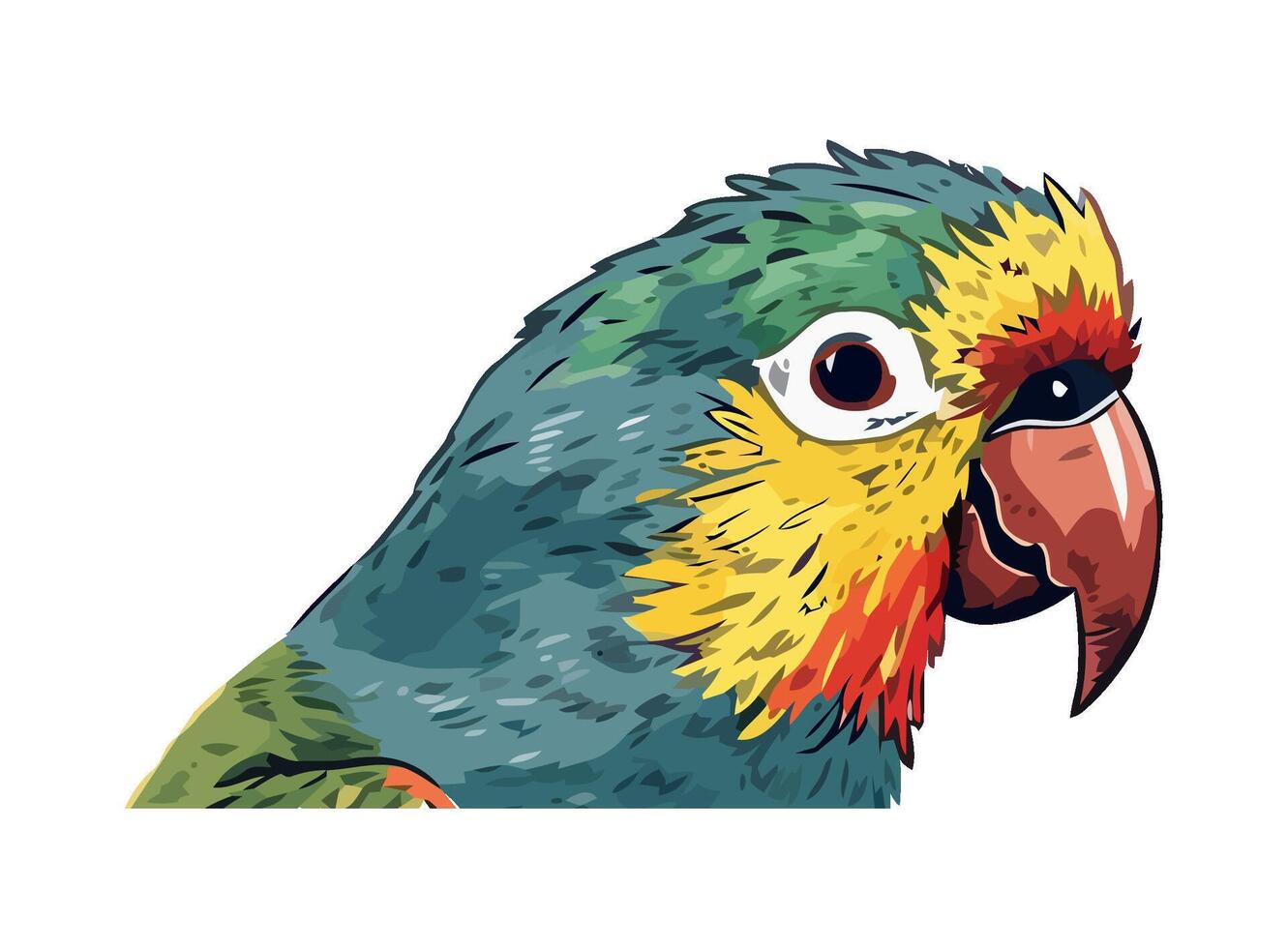 parrot bird exotic icon isolated vector