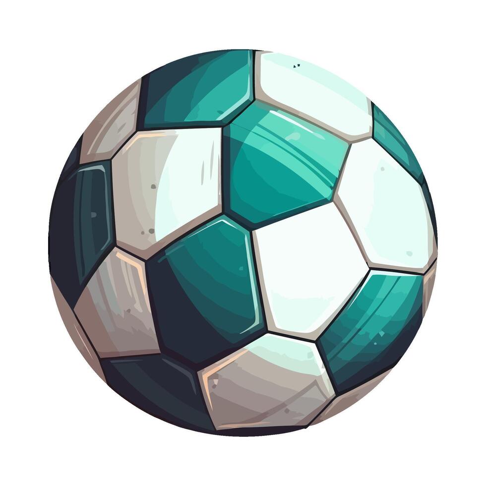 Soccer ball symbolizes competition, success and fun icon isolated vector