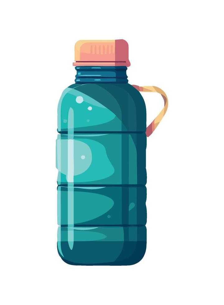Refreshing purified water in plastic bottle icon icon vector