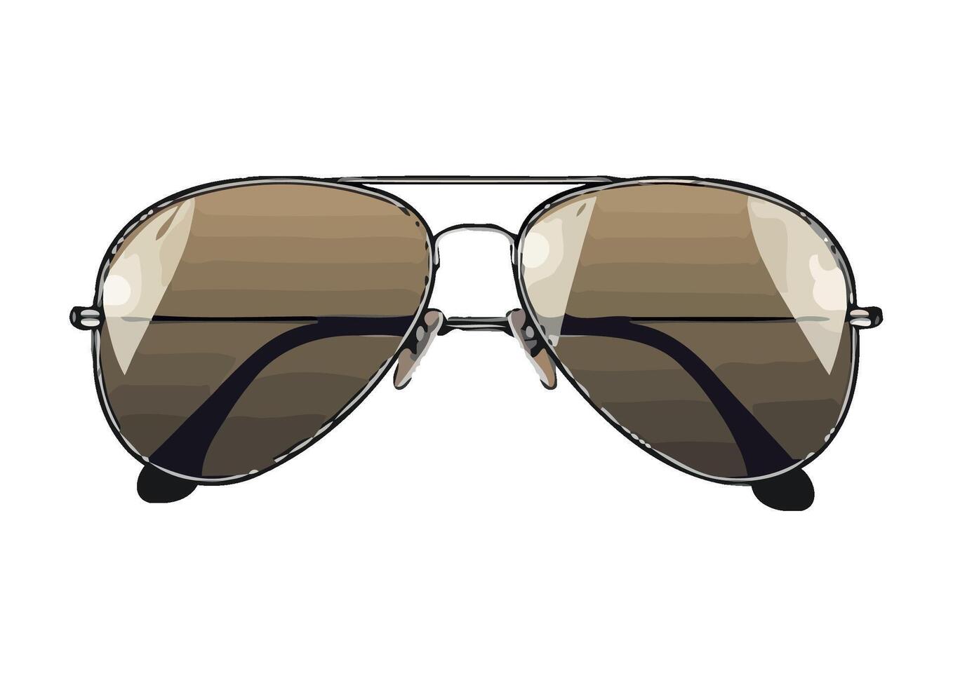 Aviator glasses cool fashion icon isolated vector