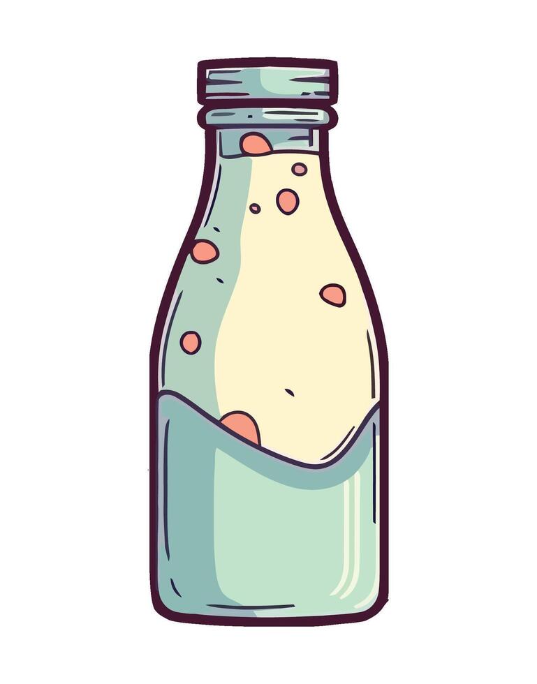 fresh cold beverage in a bottle icon isolated vector