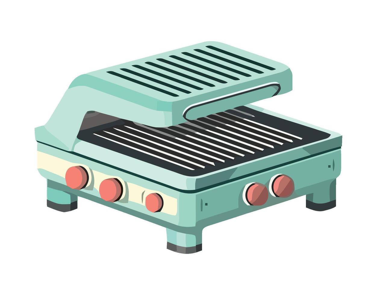 Grilled barbecue icon on white background heat isolated vector