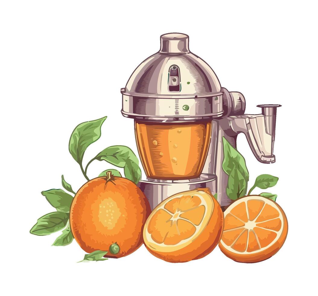 Hand squeezed citrus juice in a refreshing cocktail icon isolated vector