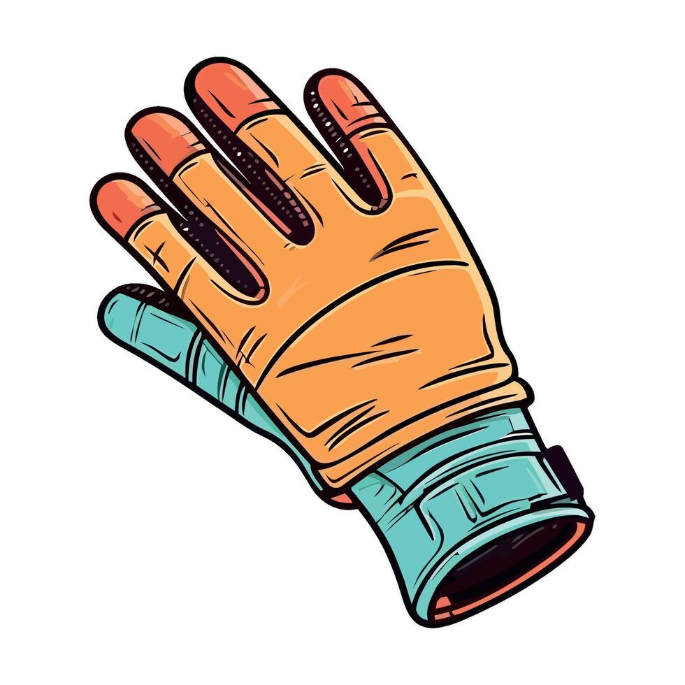 glove protects from heat and flame icon isolated vector