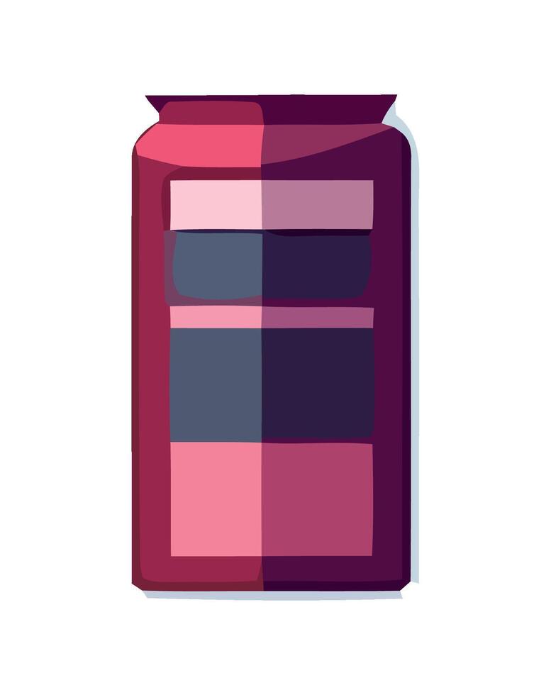 Fresh organic drink in container icon isolated vector