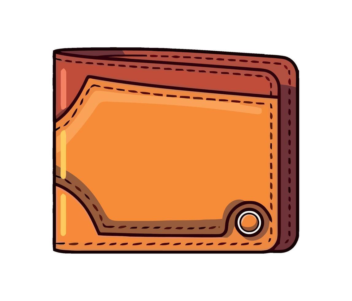 Leather wallet symbolizes finance and wealth success icon isolated vector