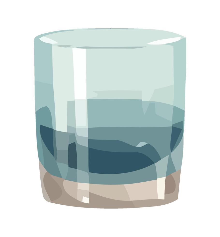 Refreshing water glassware on wallpaper icon isolated vector