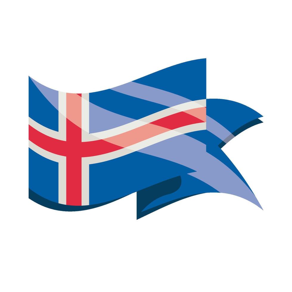 iceland flag banner illustration isolated vector