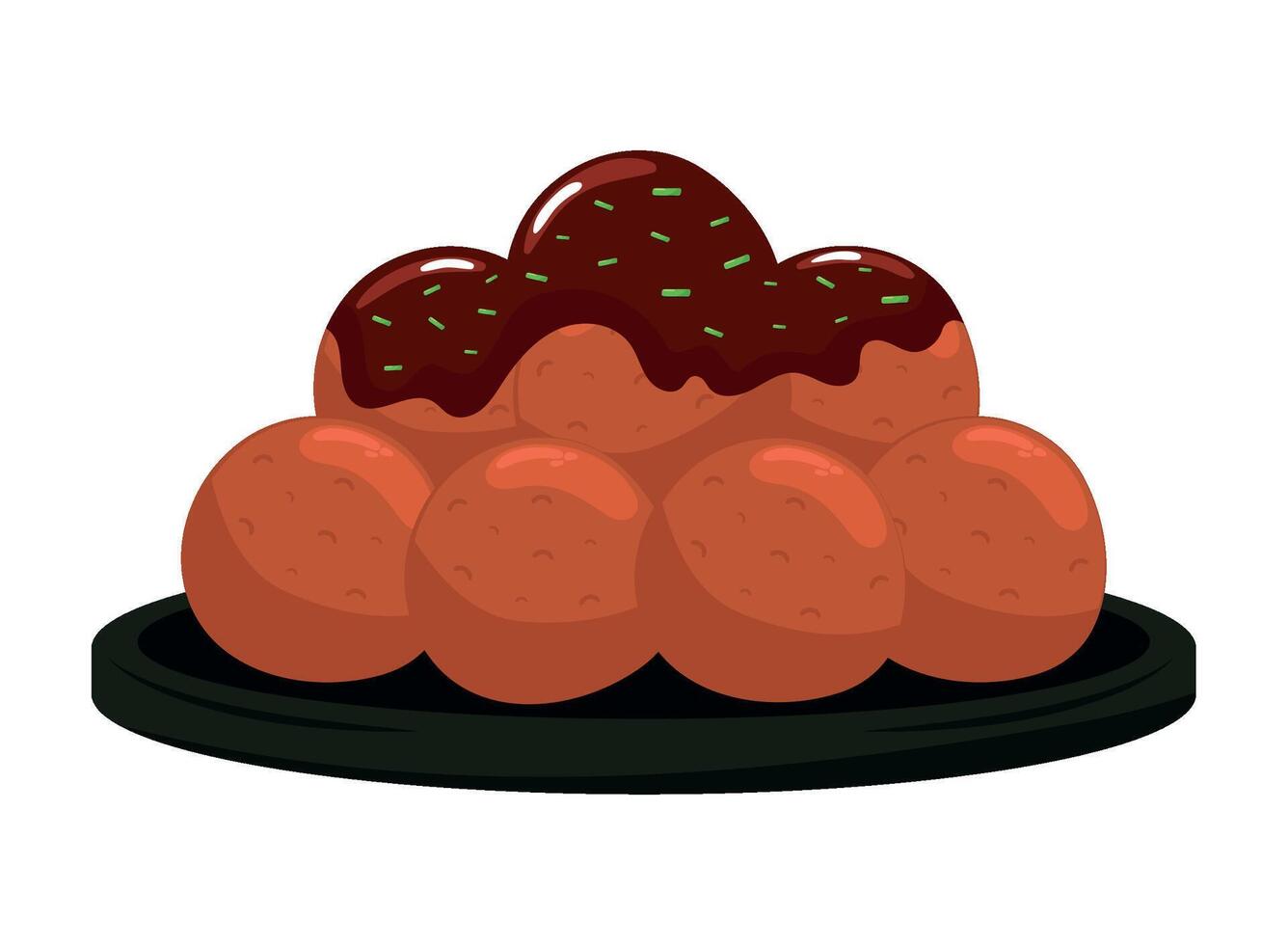 nigerian food puff puff illustration isolated vector