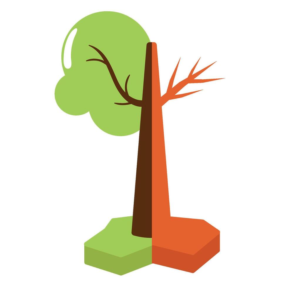 global warming ecological illustration isolated vector