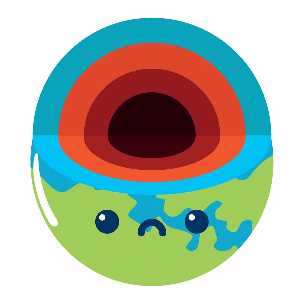 global warming destruction illustration isolated vector