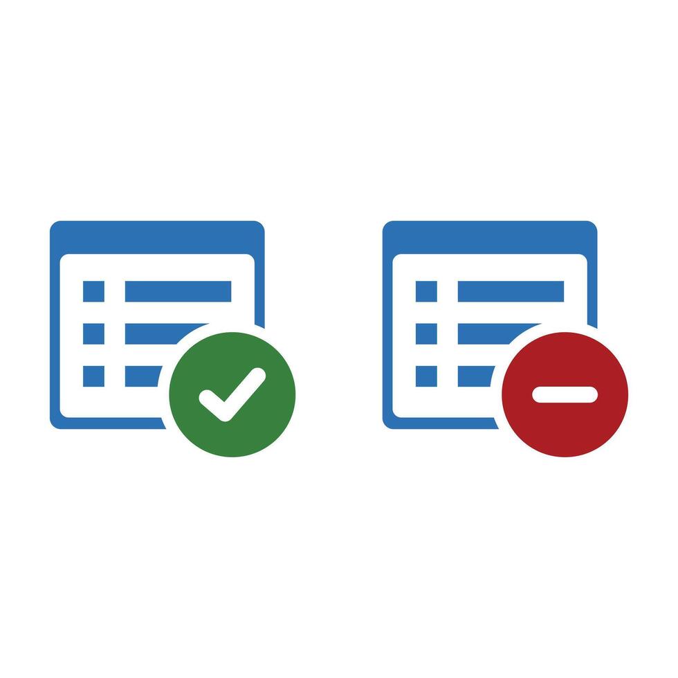 Checklist icon. Check mark illustration icon in blue color and flat style. Digital illustration element design with a technology theme vector