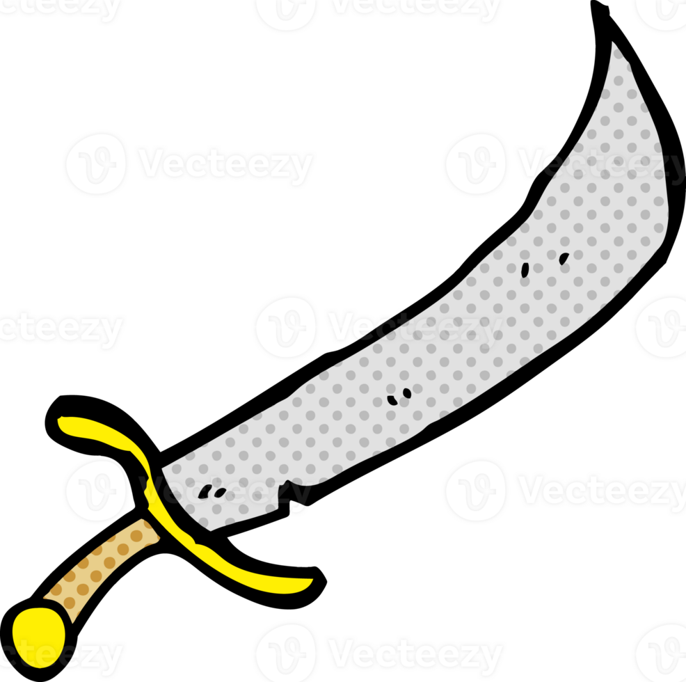 cartoon sword drawing png