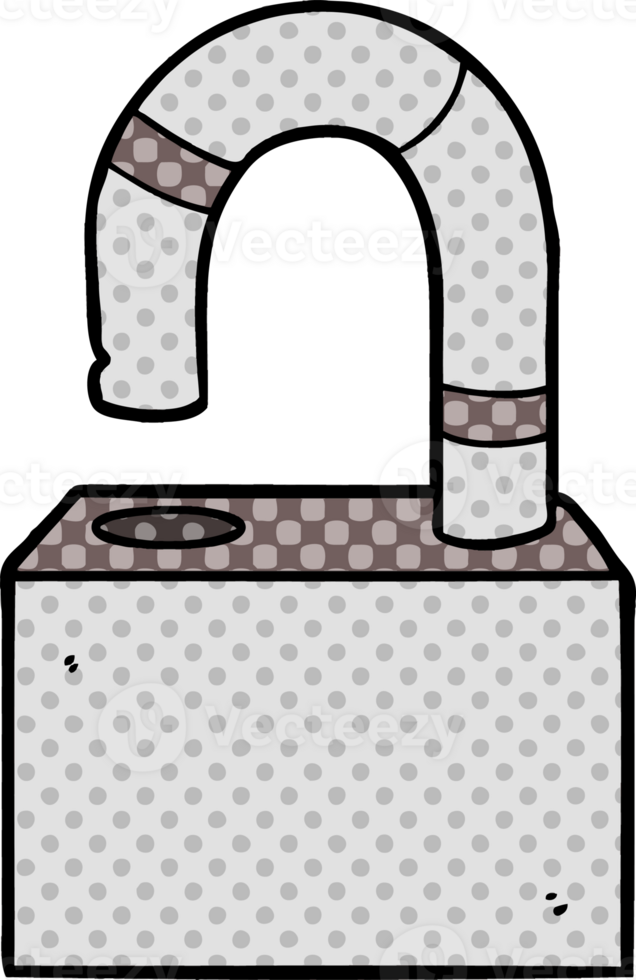 cartoon padlock drawing png
