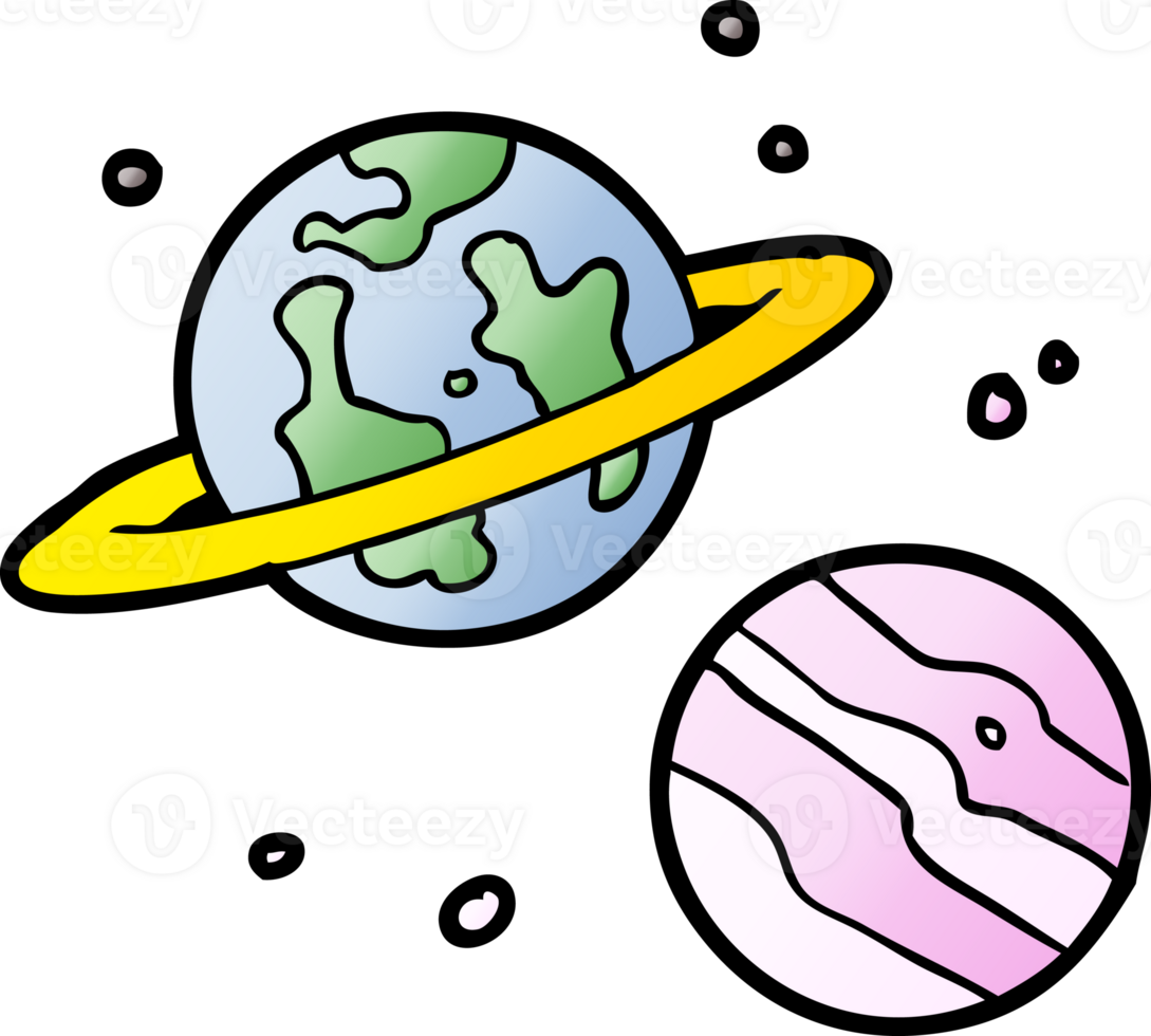 cartoon planets drawing png