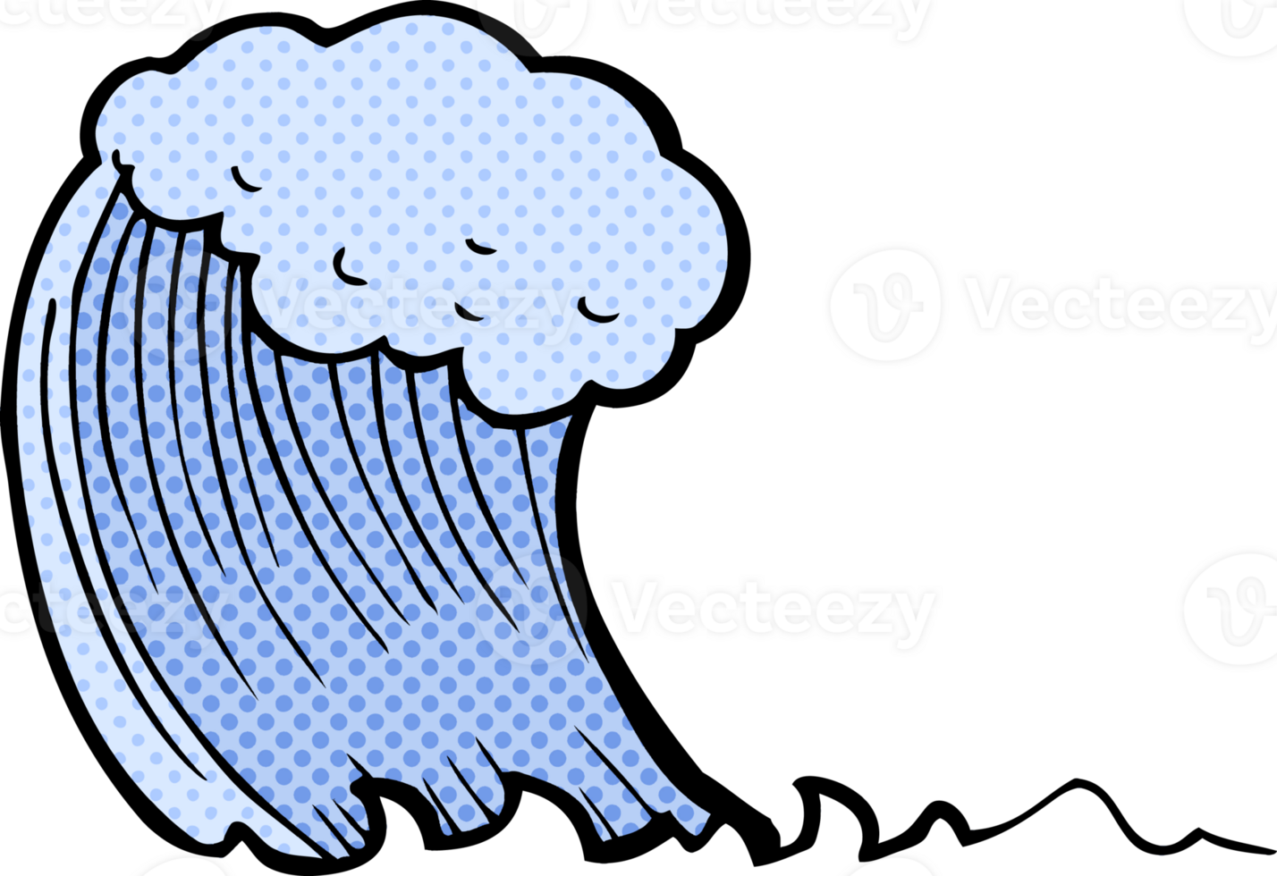 cartoon wave drawing png