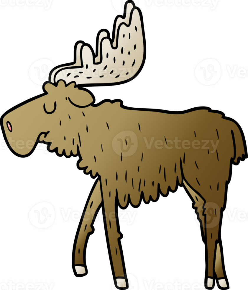cartoon moose drawing png