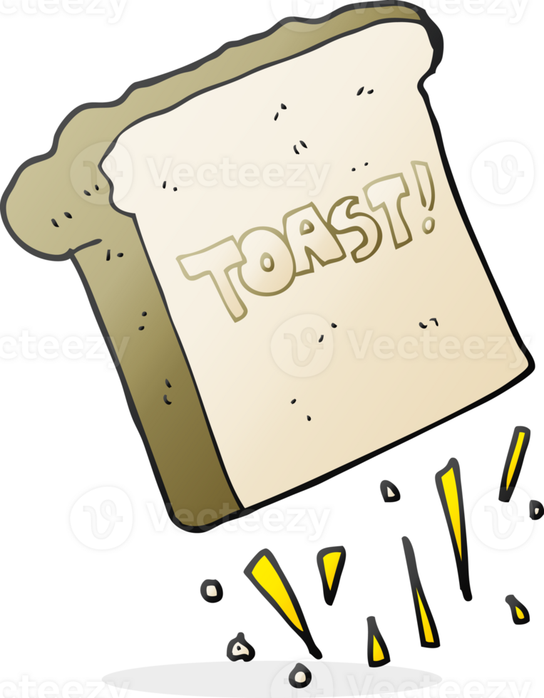 freehand drawn cartoon toast drawing png