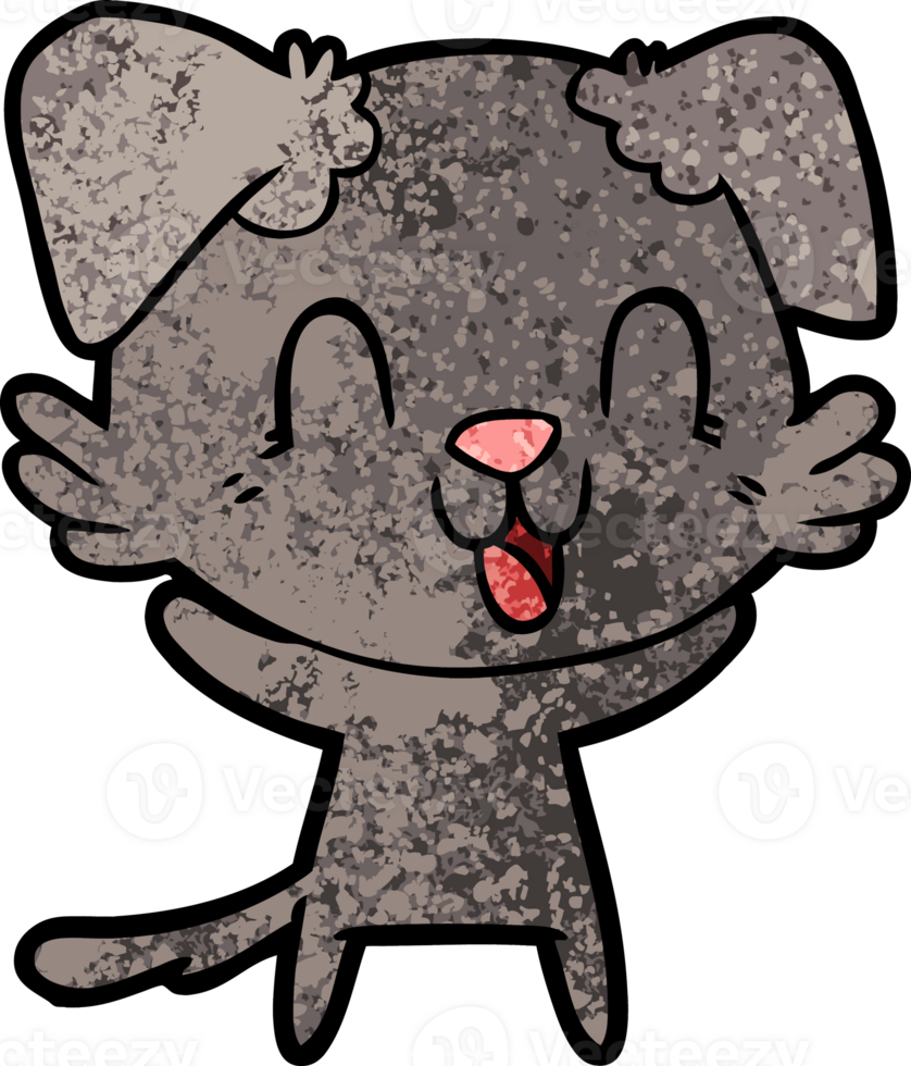 laughing cartoon dog drawing png