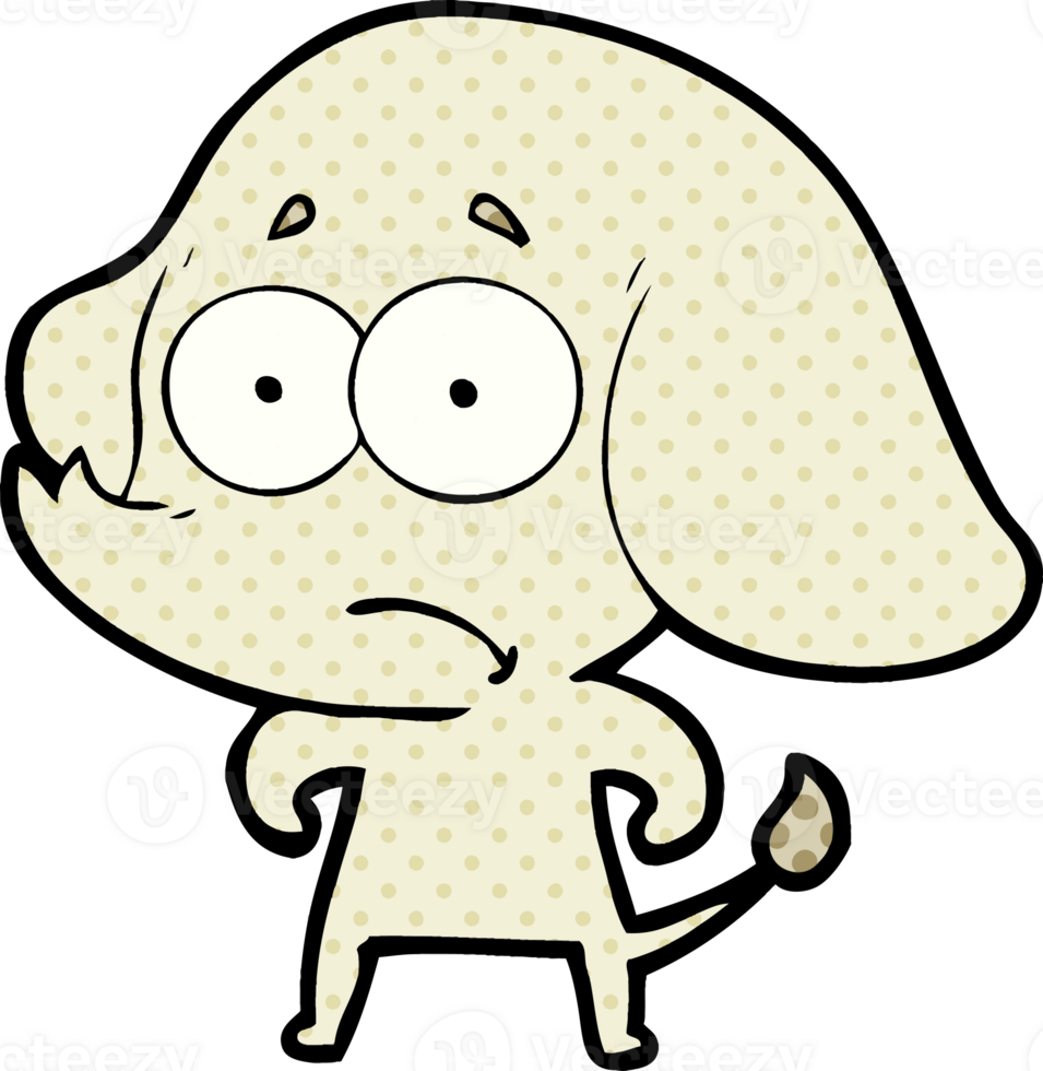 cartoon unsure elephant drawing png