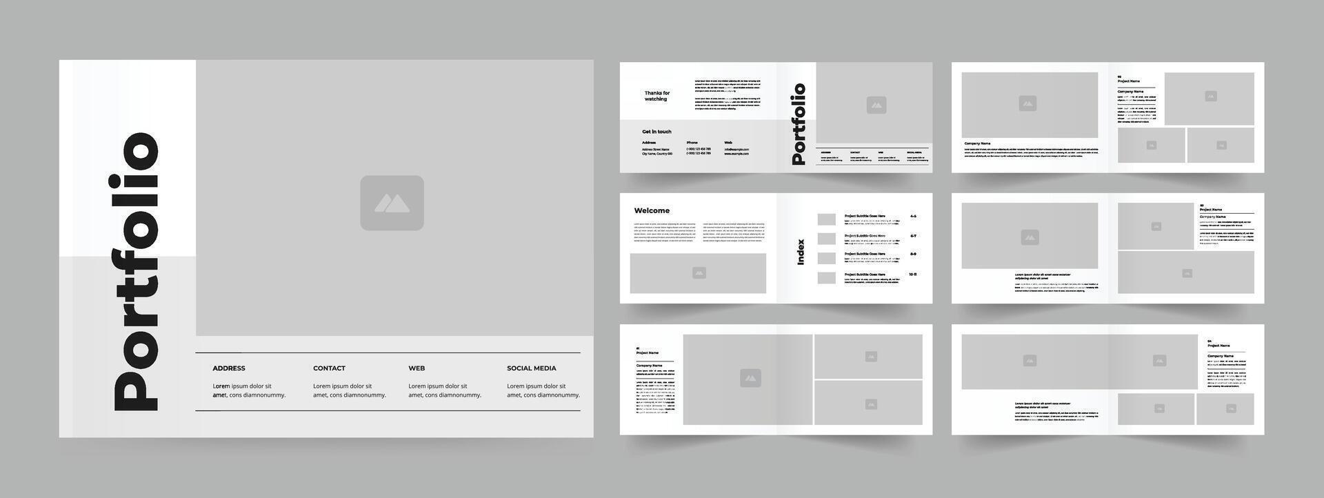 Architecture portfolio landscape portfolio template vector