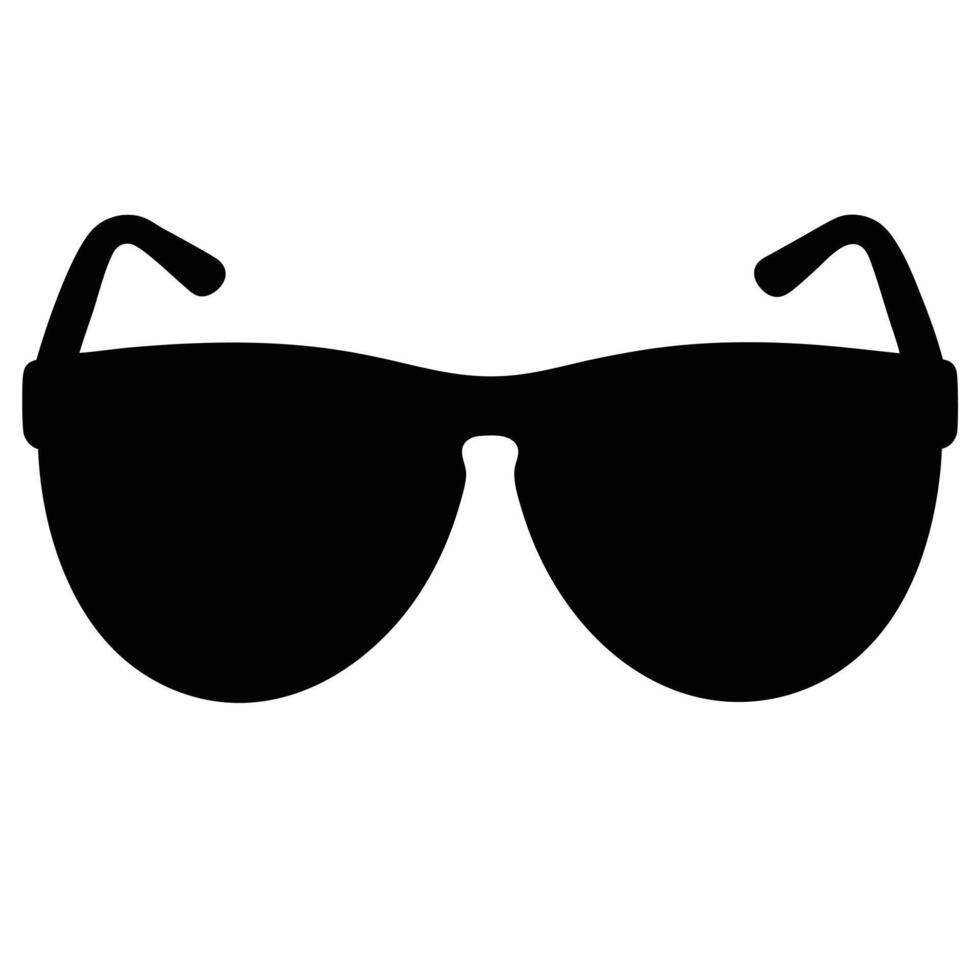 A simple sunglass silhouette, white background vector