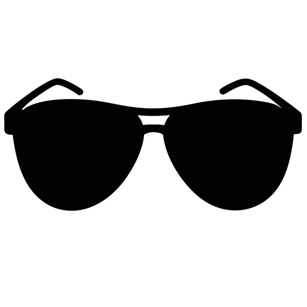 A simple sunglass silhouette, white background vector