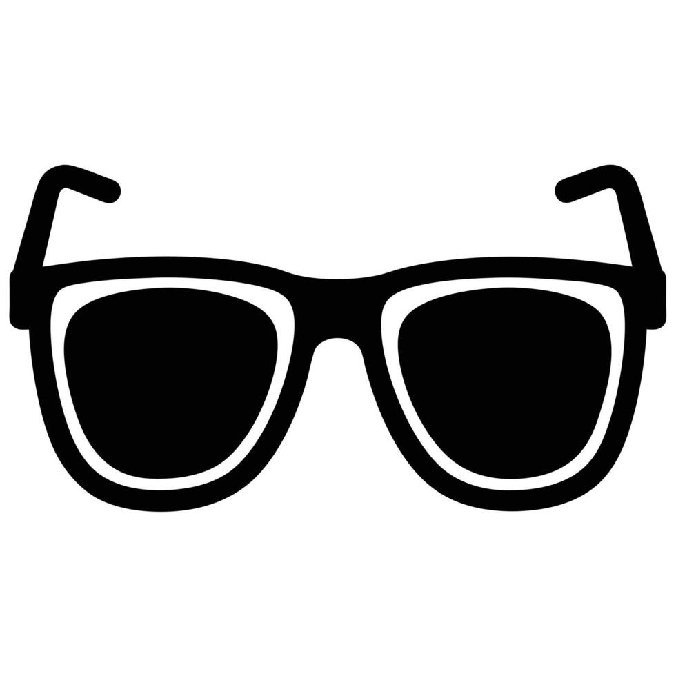 A simple sunglass silhouette, white background vector