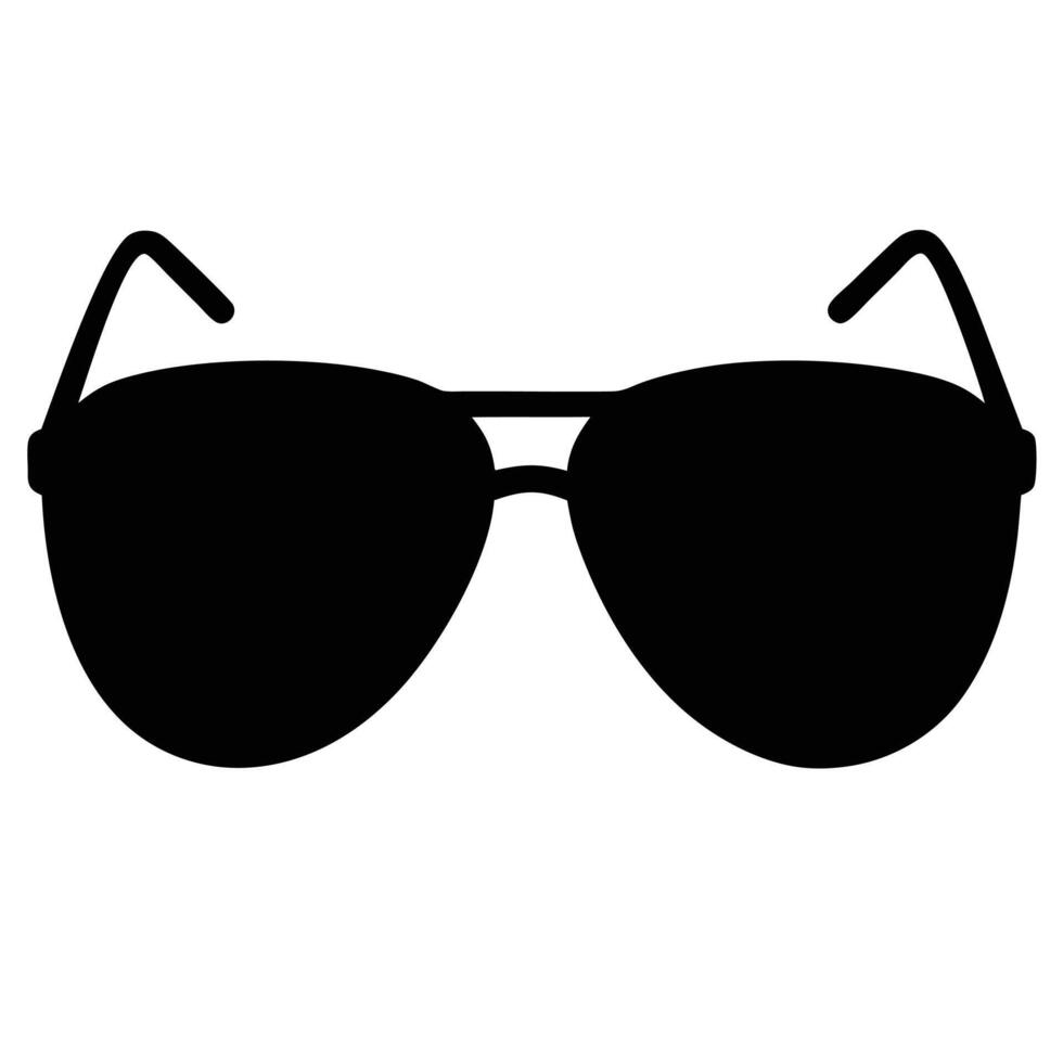 A simple sunglass silhouette, white background vector